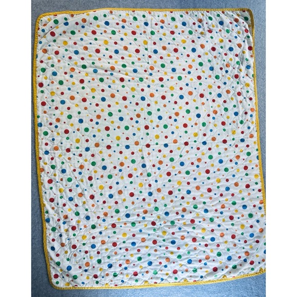 Vtg Baby Crib Quilt Blanket Rainbow‎ Farm Animal Barn Hand Quilted - Bright Read - Picture 3 of 9